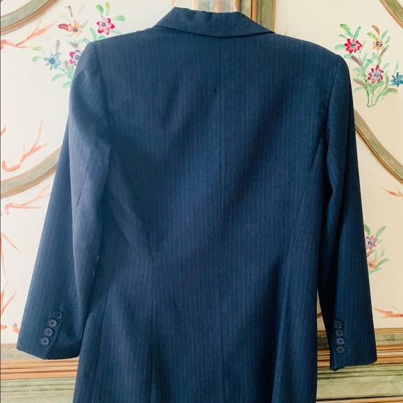 NWOT Burberrys’ of London navy wool pinstripe jkt - Picture 2 of 7